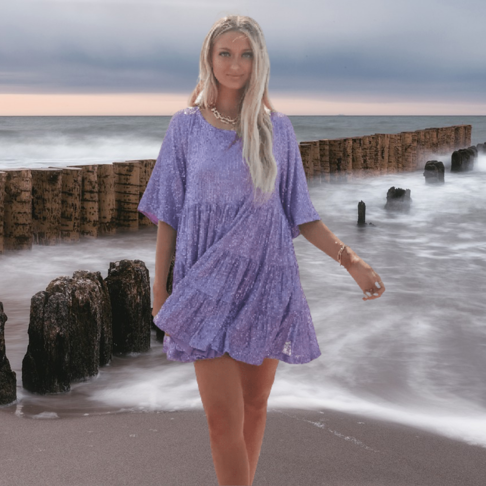 Funkelndes Pailletten-Partykleid – Luna