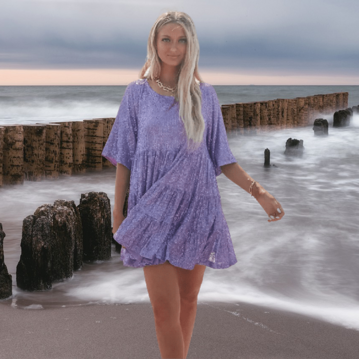 Funkelndes Pailletten-Partykleid – Luna