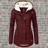 Plissierte Baumwoll-Winterjacke mit Kapuze – Mila