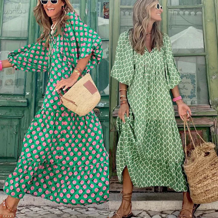 Boho Sommerkleid im Ibiza-Stil mit lockerer Passform – Elira