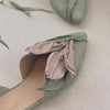 Handgefertigte Spitzen-Ballerinas mit Roséblüten – Odette