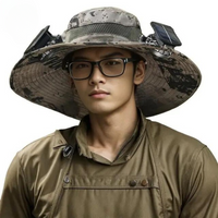 Outdoor-Sonnenhut mit integriertem Solarlüfter – CoolBreeze Solar