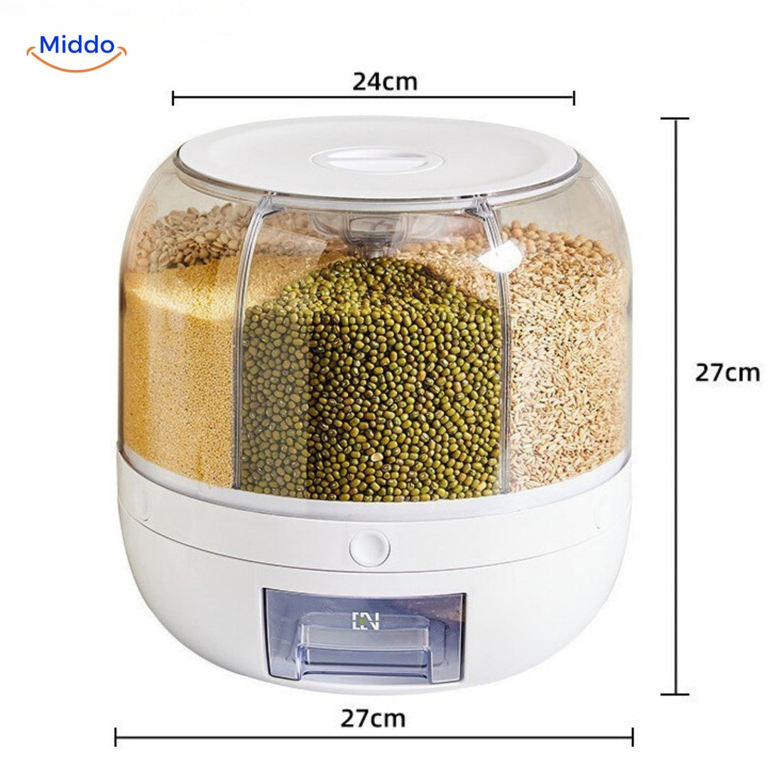 360° Rotating Grain Dispenser – SpinStore GrainKeeper
