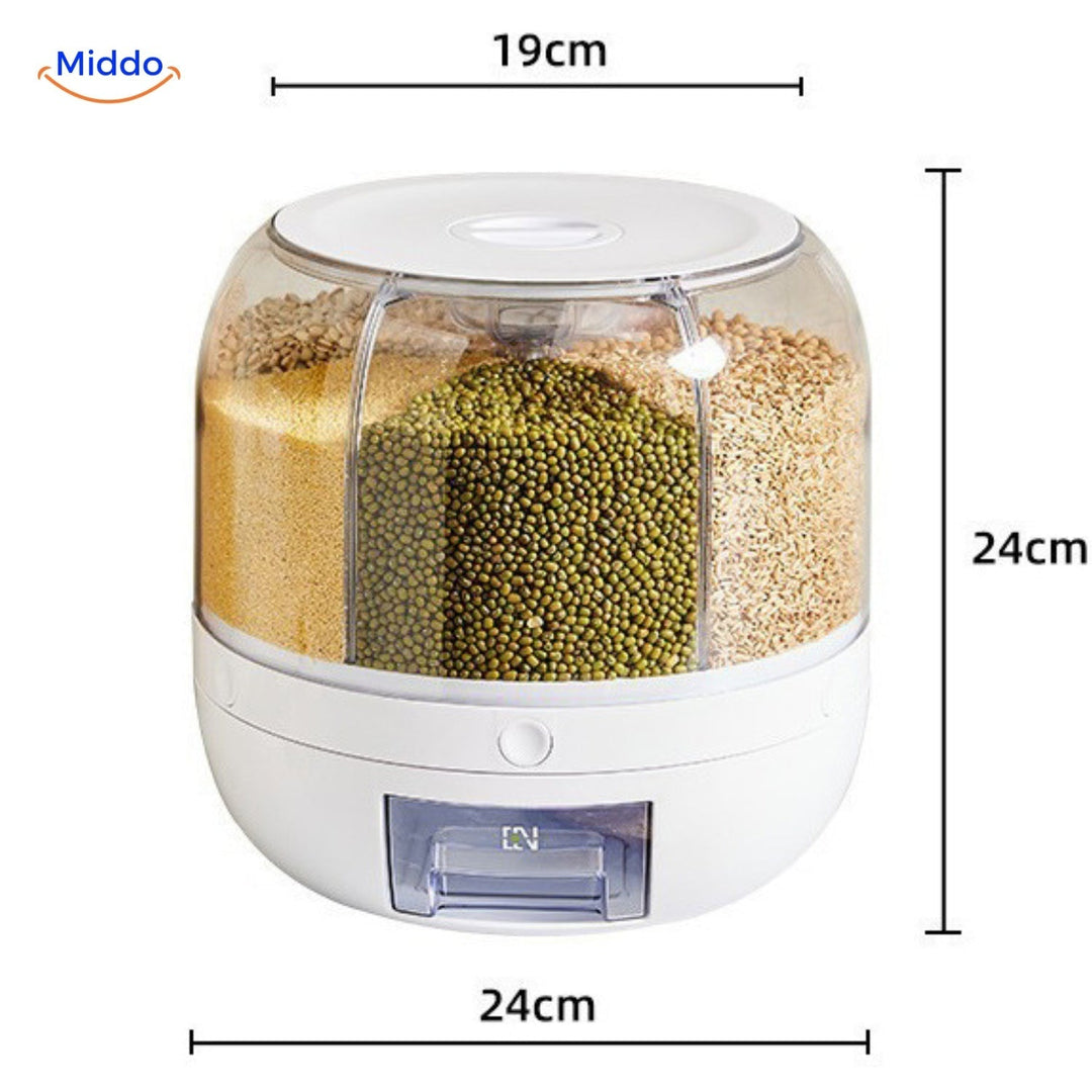 360° Rotating Grain Dispenser – SpinStore GrainKeeper