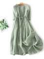 Luftiges Leinenkleid mit lockerer Passform für den Sommer – Selina