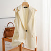 Trendiger Ärmelloser Blazer - Celeste