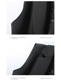 Trendy Sleeveless Blazer - Celeste