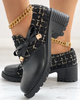 Elegante Blockabsatz-Schuhe mit spitzen Akzenten – Florina