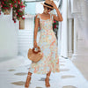 Blumen Midi-Kleid aus leichtem Stoff – Alina