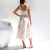 Blumen Midi-Kleid aus leichtem Stoff – Alina