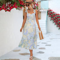 Floral Midi Dress made of Lightweight Fabric – Alina
