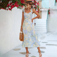 Floral Midi Dress made of Lightweight Fabric – Alina