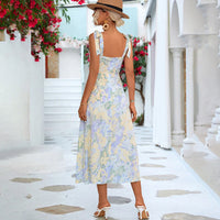 Floral Midi Dress made of Lightweight Fabric – Alina