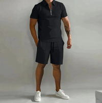 Herren Sportset Polo mit Reißverschluss und Shorts Sommerstyle - Dario