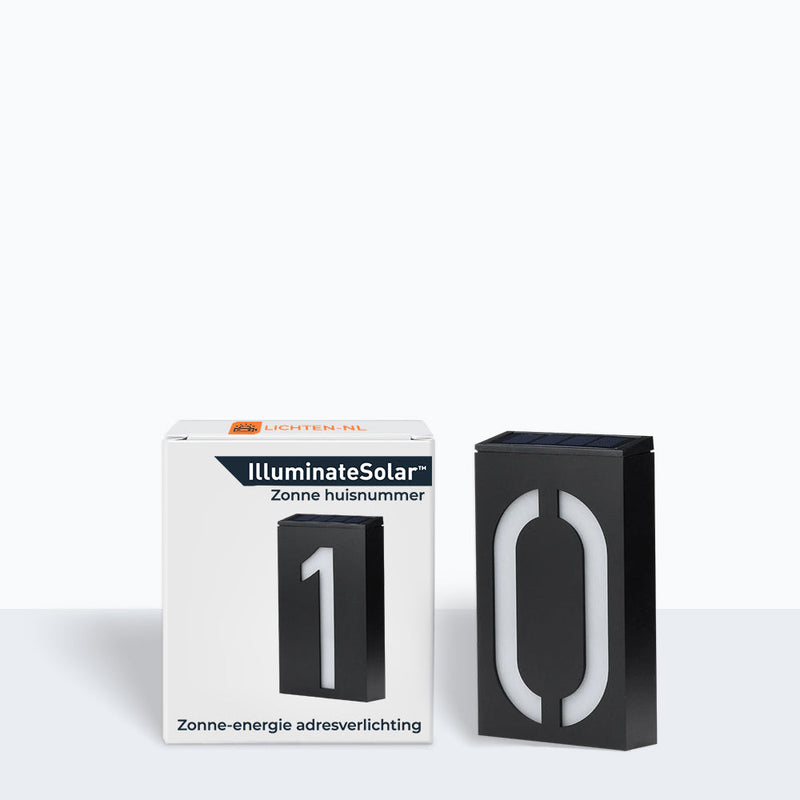 Beleuchtete Hausnummer mit Solarenergie - SolarSign