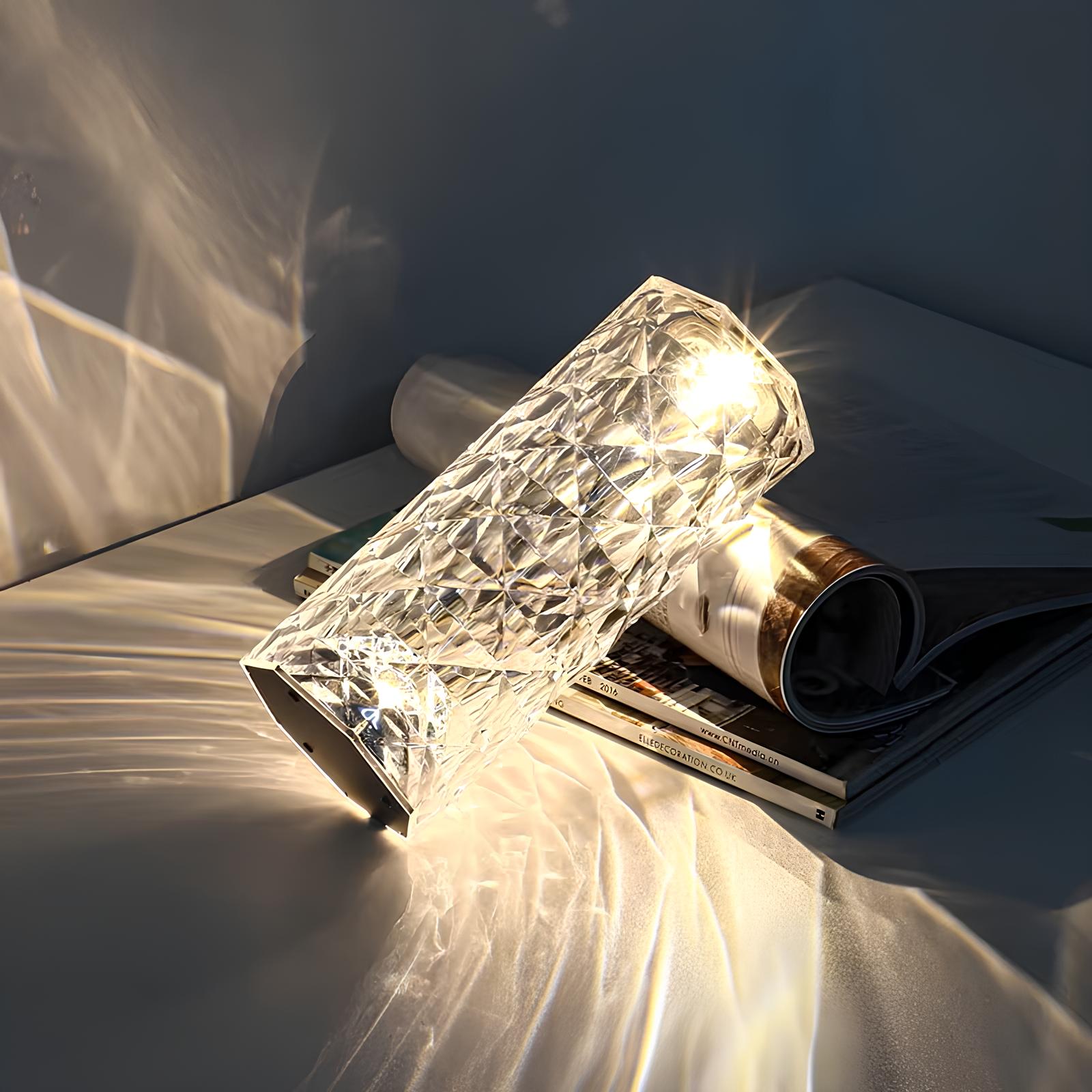 Kristall Tischlampe mit Touch-Bedienung - Aurora