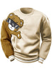 Herren Sweatshirt mit Gesticktem Cartoon-Bären - Jasper