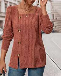 Knitted Top for Women with Buttons – Mireille