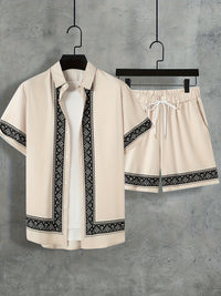 Boho Sommer Set Herren Zweiteilig Shirt und Shorts entspannt - Malik