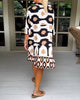 Trendy Kurzarmkleid mit abstraktem Print & lockerem Schnitt – Liora