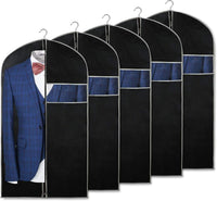 Atmungsaktive Kleidersack-Set – 5er-Pack Kleideraufbewahrungshüllen mit Sichtfenster (1+1 GRATIS)