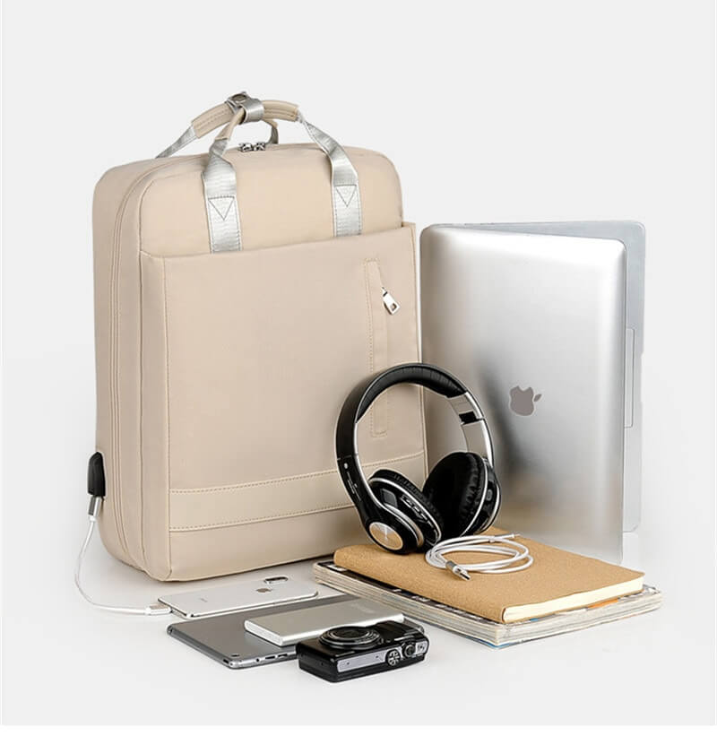 Sichere Anti-Diebstahl-Rucksack mit versteckten Reißverschlüssen und USB-Aufladung