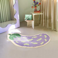 Non-slip bath mat with banana or eggplant design - ZestPad