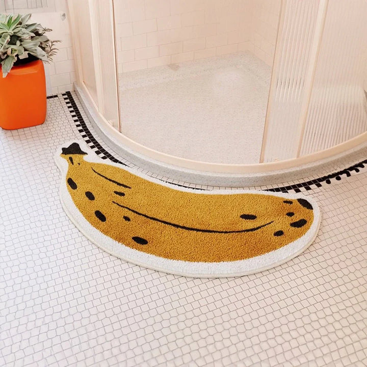 Non-slip bath mat with banana or eggplant design - ZestPad