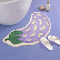 Non-slip bath mat with banana or eggplant design - ZestPad