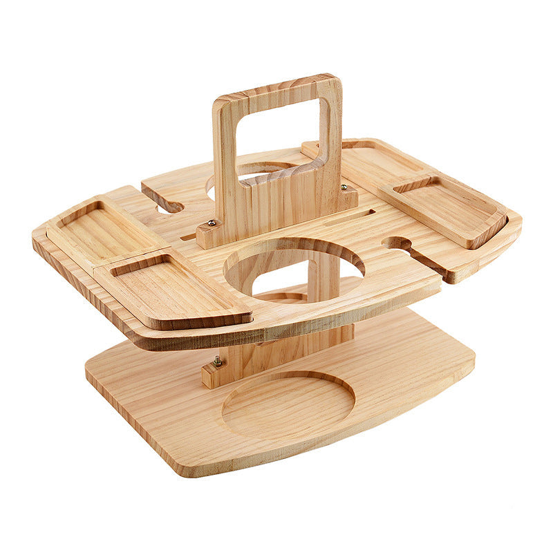 Tragbarer Holz-Picknick-Weintisch – WineNest