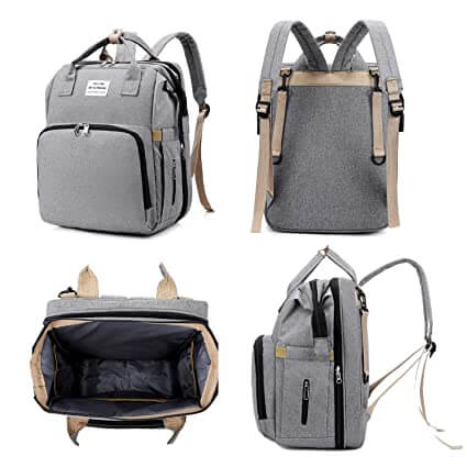 Tragbares Babybett und Wickeltasche – Multifunktionaler Reise-Rucksack