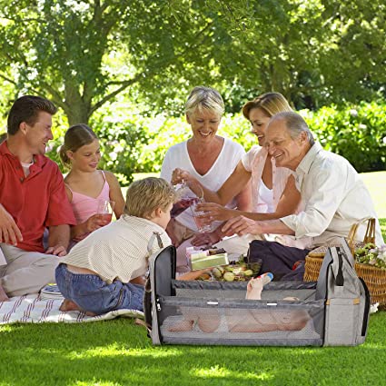 Tragbares Babybett und Wickeltasche – Multifunktionaler Reise-Rucksack