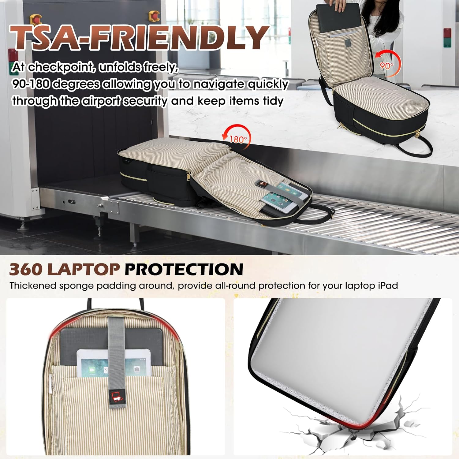 Wasserfester Reiserucksack mit Laptopfach und mehreren Fächern – AeroFlex-Serie