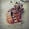 Damen Plateau-Espadrille Sandalen mit Keilabsatz & Riemchen – Livia
