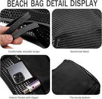 Faltbare Mesh-Strandtas mit Innentasche – Kaufe 1, erhalte 1 GRATIS