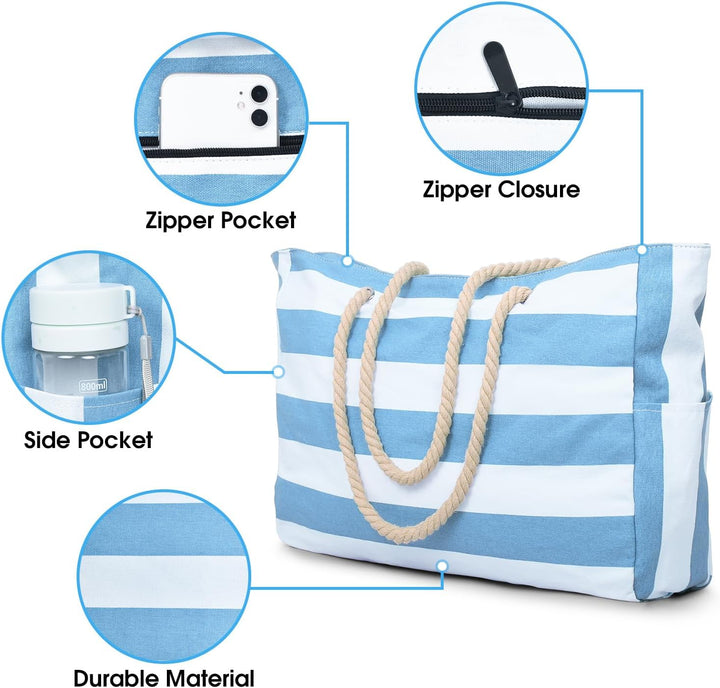 Wasserdichte Große Tasche mit Reißverschluss für Arbeit und Freizeit