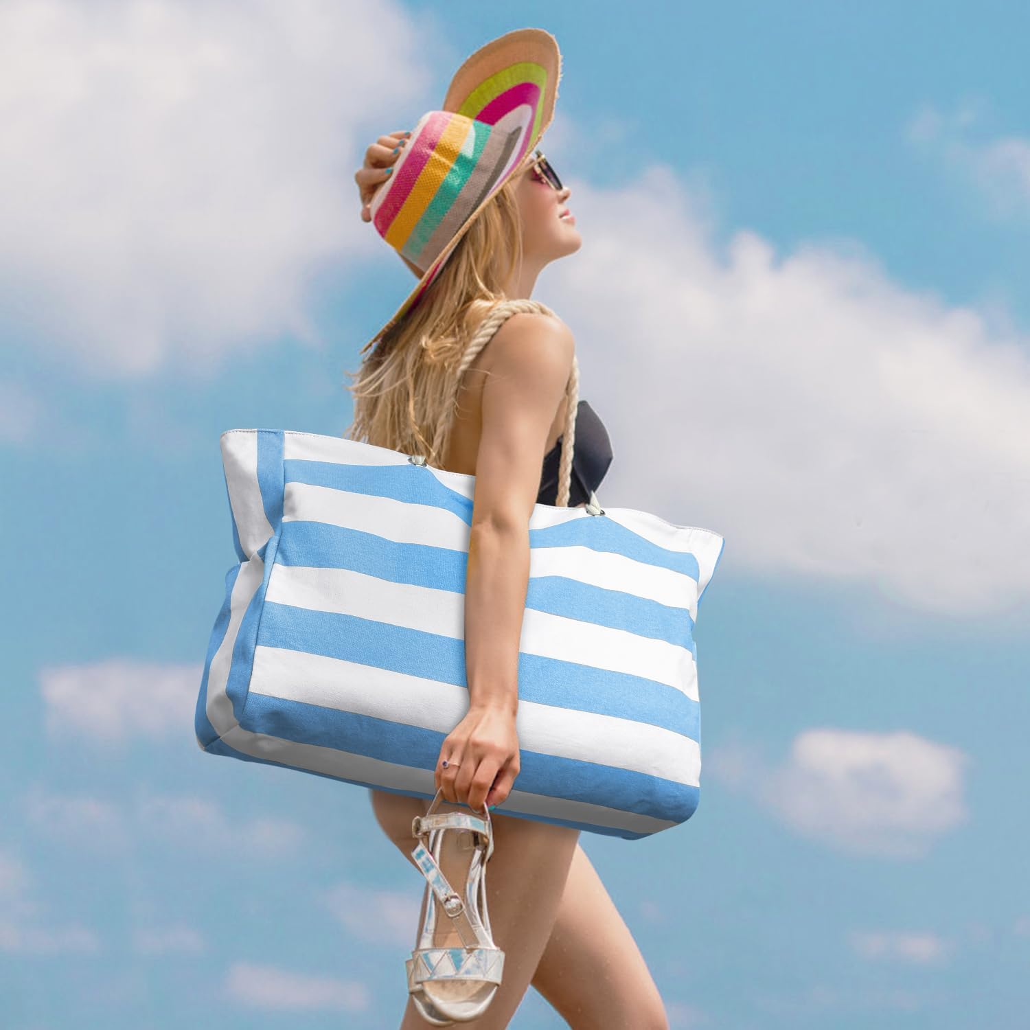 Wasserdichte Große Tasche mit Reißverschluss für Arbeit und Freizeit