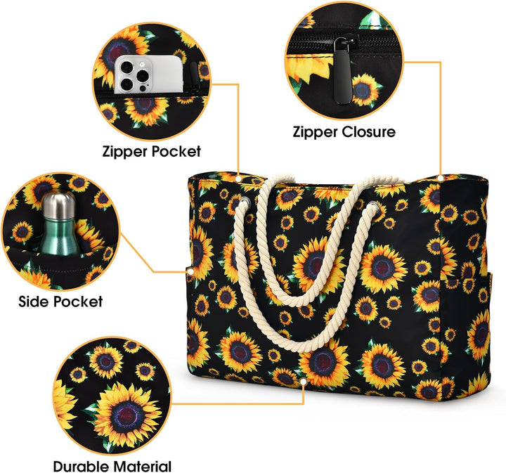 Wasserdichte Große Tasche mit Reißverschluss für Arbeit und Freizeit