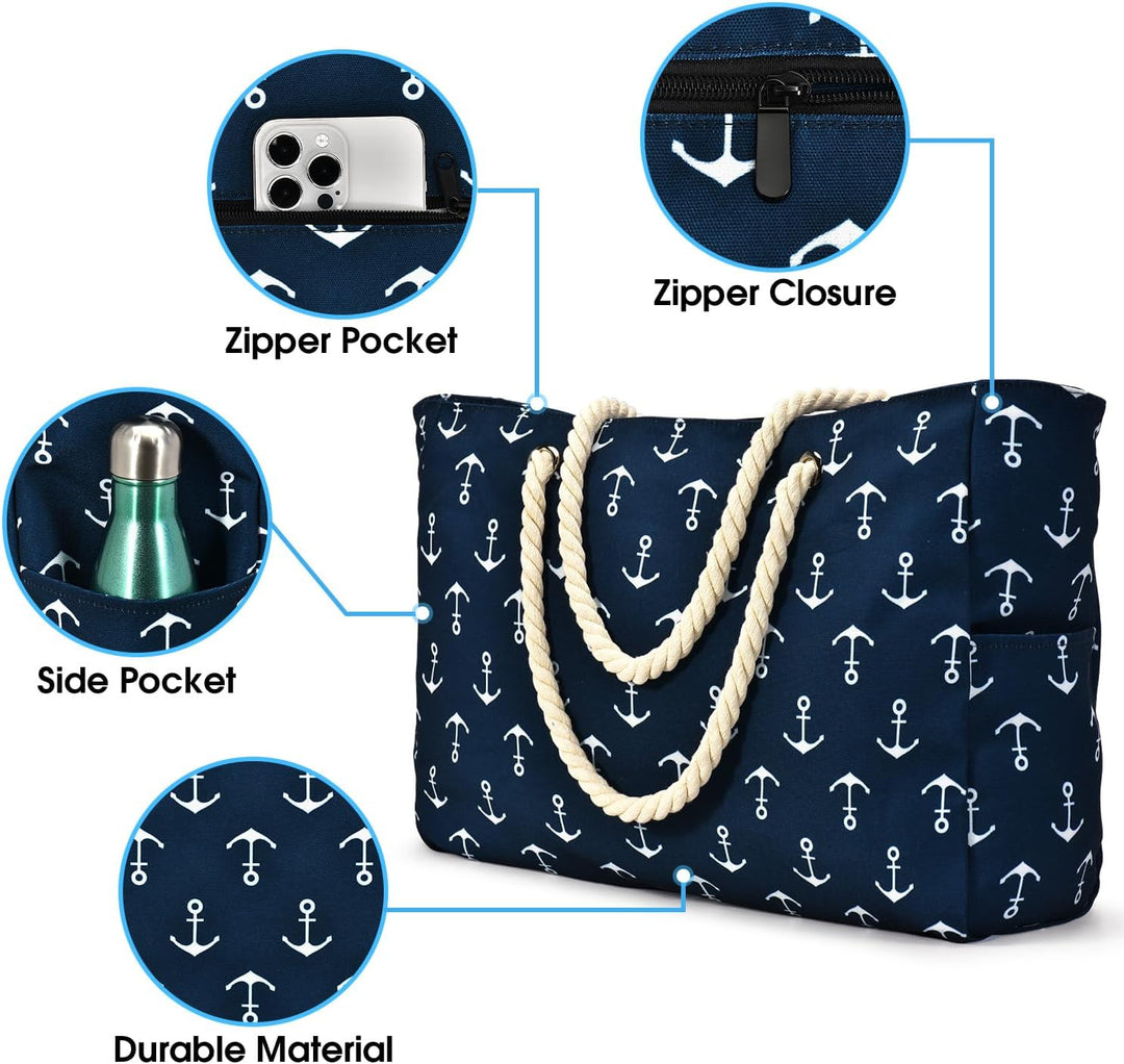 Wasserdichte Große Tasche mit Reißverschluss für Arbeit und Freizeit