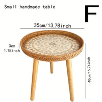 Skandinavischer Rattan-Beistelltisch - Elin