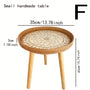 Skandinavischer Rattan-Beistelltisch - Elin