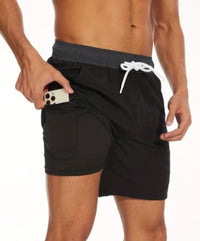 Schnelltrocknende Herren Bade-Shorts mit Stretch & Handytasche – Jonas