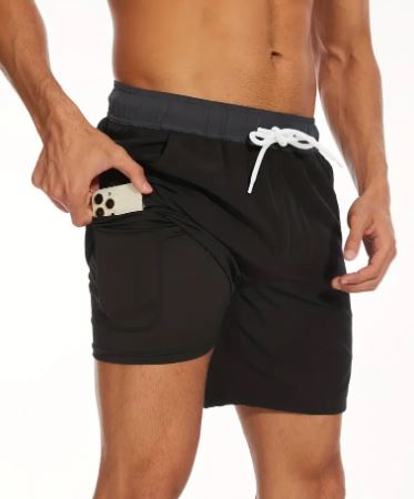 Schnelltrocknende Herren Bade-Shorts mit Stretch & Handytasche – Jonas