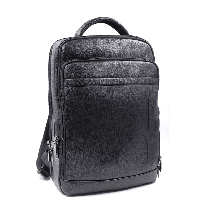 Premium-Lederrucksack mit Fingerabdruckschloss – Diebstahlsicherer Rucksack für Herren