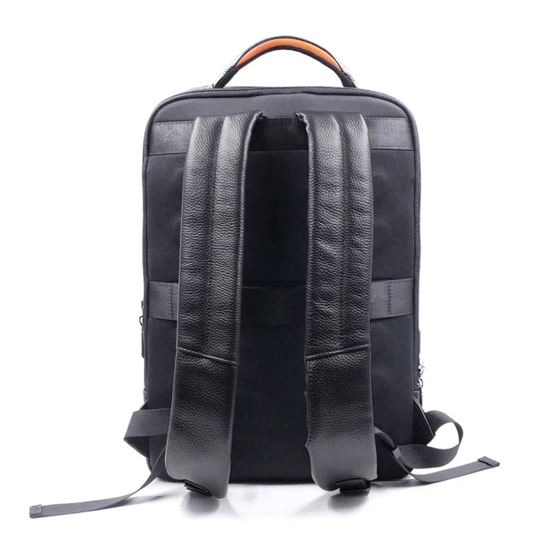Premium-Lederrucksack mit Fingerabdruckschloss – Diebstahlsicherer Rucksack für Herren
