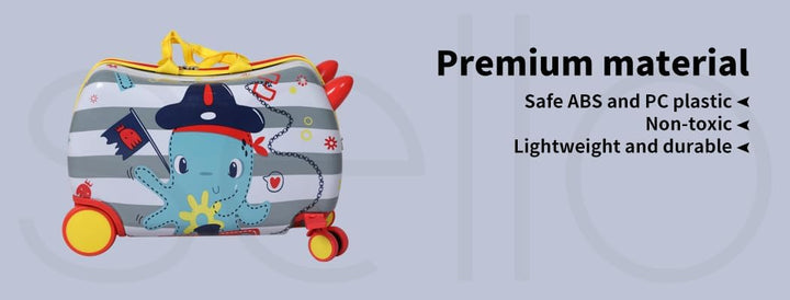 Kinderen 2-in-1 Ride-On Scooter Koffer met 360° Wielen