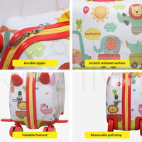 Kinderen 2-in-1 Ride-On Scooter Koffer met 360° Wielen