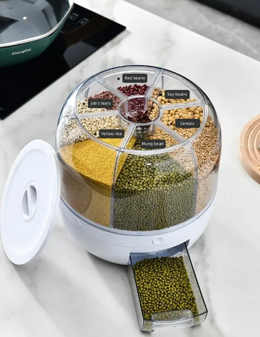 360° Rotating Grain Dispenser – SpinStore GrainKeeper
