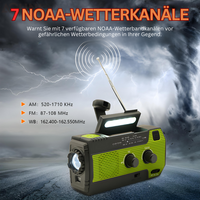 Portable Emergency Radio with Solar Power - PowerWave