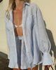 Gestreiftes Sommer-Set Damen Blau – Noemi